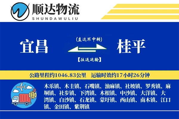 宜昌到桂平物流公司