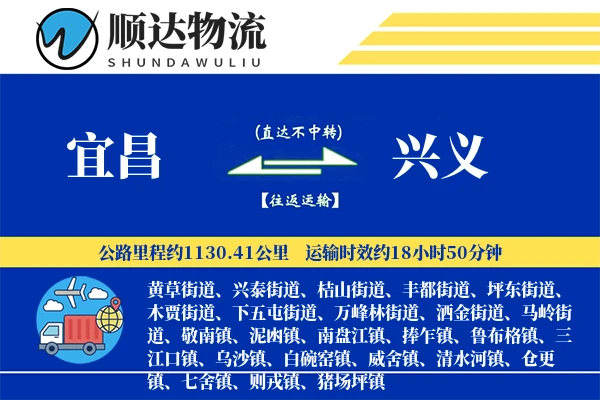 宜昌到兴义物流公司