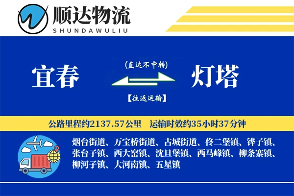 宜春到灯塔物流公司
