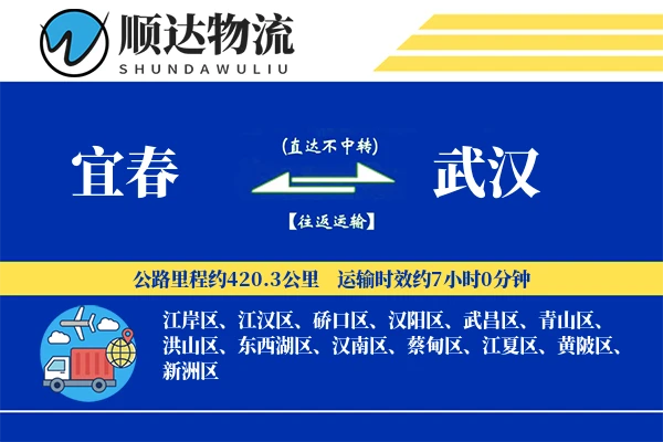 宜春到武汉物流公司