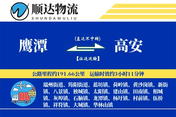 鹰潭到高安物流公司