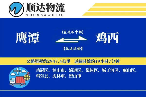 鹰潭到鸡西物流公司