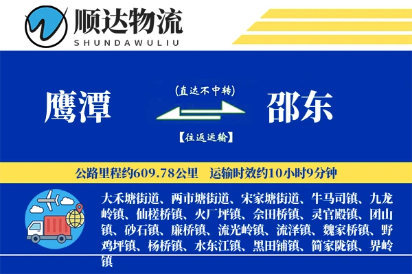 鹰潭到邵东物流公司