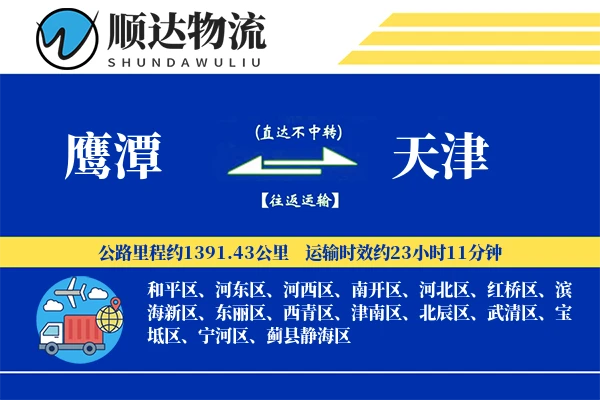 鹰潭到天津物流公司-电商物流专线「预付优惠」