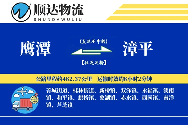 鹰潭到漳平物流公司