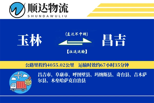 玉林到昌吉物流公司
