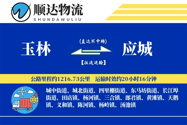 玉林到应城物流公司