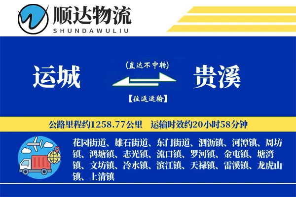 运城到贵溪物流公司