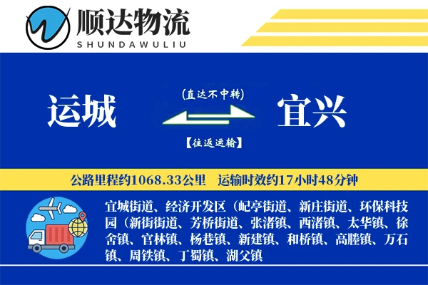 运城到宜兴物流公司