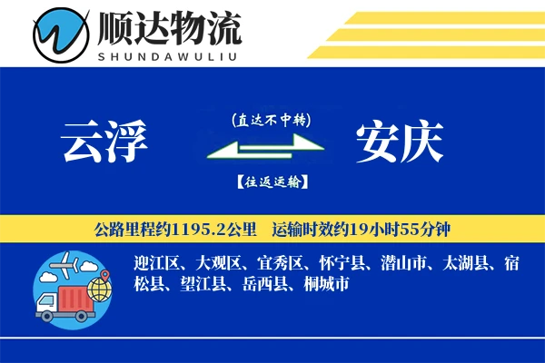 云浮到安庆物流公司