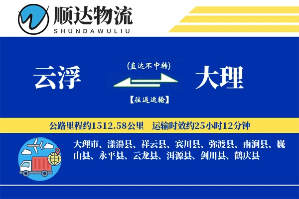 云浮到大理物流公司