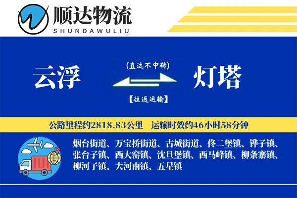 云浮到灯塔物流公司
