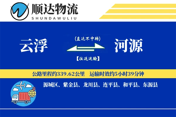 云浮到河源物流公司