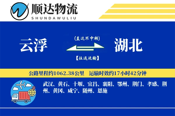 云浮到湖北物流公司