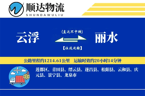 云浮到丽水物流公司