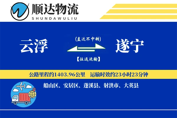 云浮到遂宁物流公司