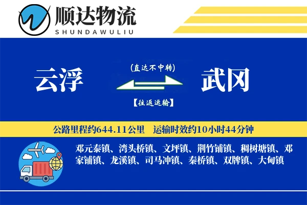 云浮到武冈物流公司