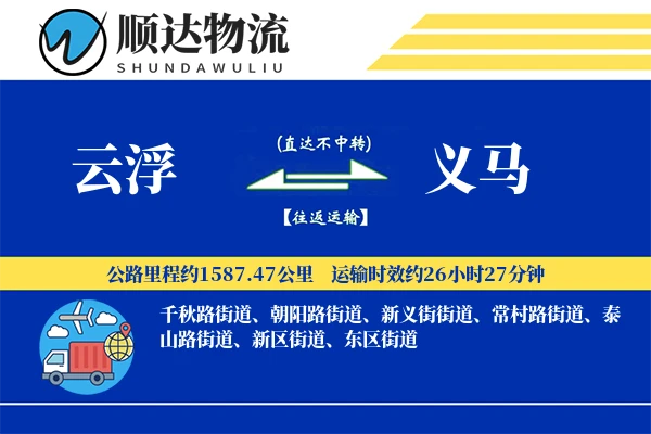 云浮到义马物流公司