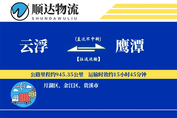 云浮到鹰潭物流公司