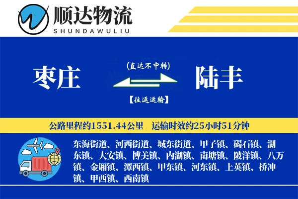 枣庄到陆丰物流公司