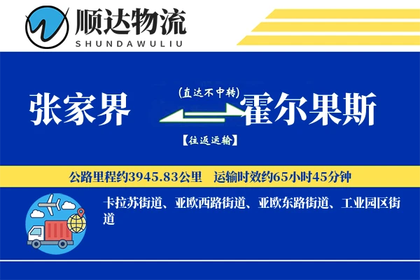 张家界到霍尔果斯物流公司