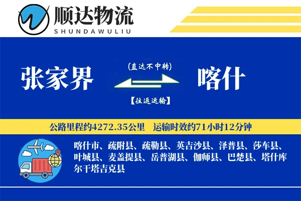 张家界到喀什物流公司