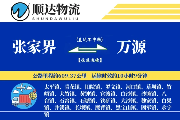 张家界到万源物流公司
