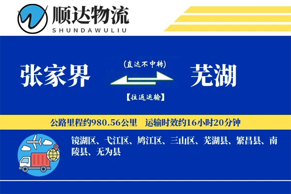 张家界到芜湖物流公司
