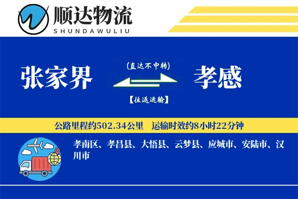 张家界到孝感物流公司