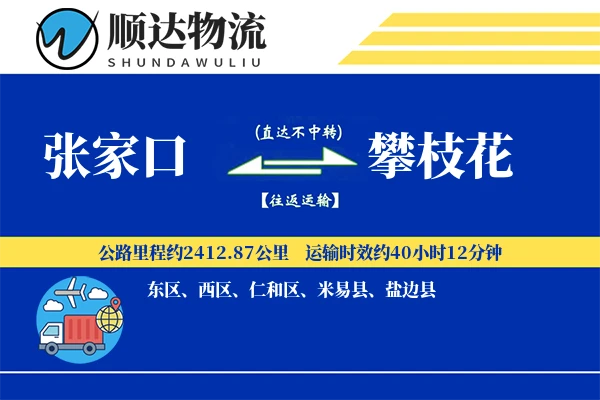张家口到攀枝花物流公司