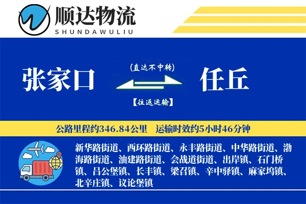 张家口到任丘物流公司