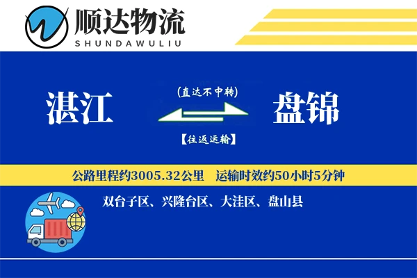 湛江到盘锦物流公司-包装物流专线「安全无忧」