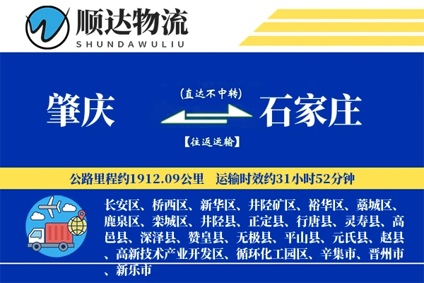 肇庆到石家庄物流公司
