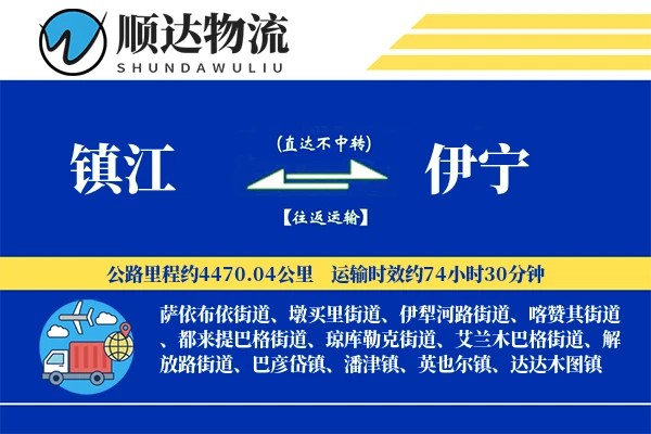 镇江到伊宁物流公司-电商物流专线「限时达服务」