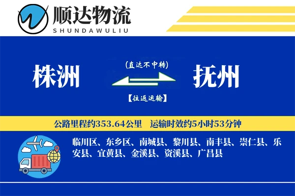 株洲到抚州物流公司